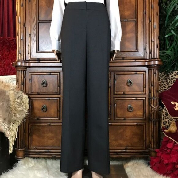 NWOT Nine West Charcoal Gray Premium Flat Front Full Straight Leg Pant - Picture 1 of 9